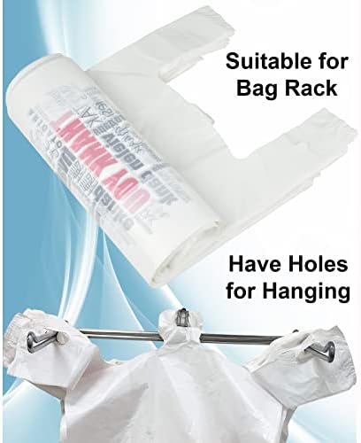 Пластмасови пакети Prima Смърт - Пакети Благодаря – Пакети за тениски - Опаковка от 200 броя - Бяла Пластмасова чанта