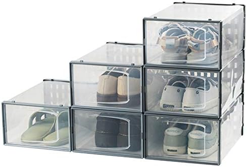 Anncus Прозрачна Кутия за обувки, Кутия за съхранение на Обувки, Удебелена пылезащитная Кутия за съхранение на обувки, Може