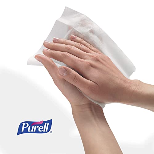 Кърпички за дезинфекция на ръце PURELL с чист, Освежаващ аромат, Пътна опаковка от 20 грама (опаковка от 12 броя) -