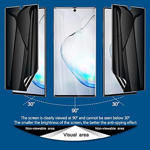 [2] Защитно фолио за екран за поверителност Note 10 Plus, Антишпионская Гъвкава филм от TPU за Galaxy Note 10 Plus