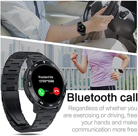 Смарт часовници за по-възрастните хора в извънредни ситуации, IP68 Водоустойчив Bluetooth-Кръгли умни часовници с сърдечния
