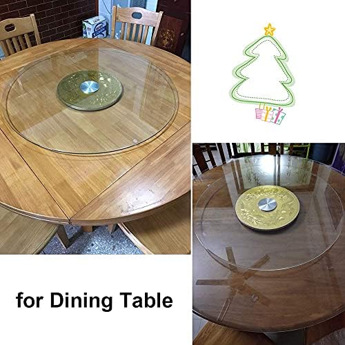 LIXFDJ Трайни Кухненски Въртяща се маса, Lazy Susan, Сервировочная табела от закалено Стъкло, Голяма Отточна тръба на шарнирна