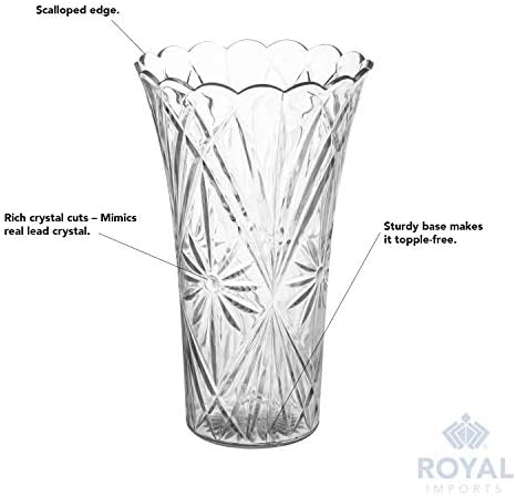 Декоративна ваза от акрил, вази за цветя за дома или за сватба от Небьющегося пластмаса Височина 9 см с отвор 4 инча