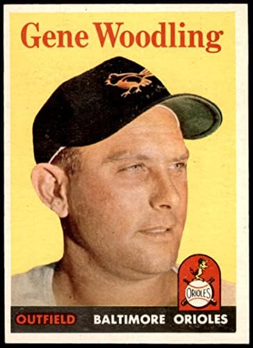 1958 Topps # 398 Джин Вудлинг Балтимор Ориълс (Бейзболна картичка) EX/MT Orioles