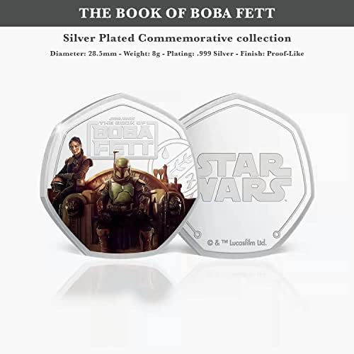 Star Wars The Book of Boba Fett - Лимитированная колекция от 3 монети /Медала с покритие покритие и покритие за пълноцветен
