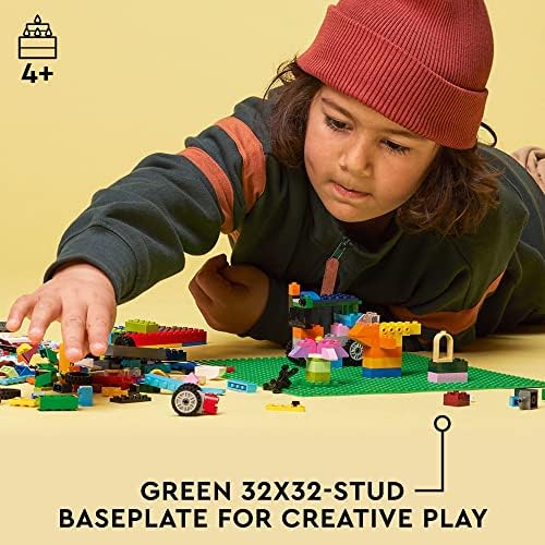 Набор от строителни играчки LEGO Classic Green Baseplate 11023 за деца от предучилищна възраст и момичета и момчета на възраст