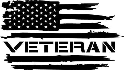 Ветеранът на Американското знаме - Vinyl стикер на морската пехота на Военно-въздушните сили на Бреговата охрана