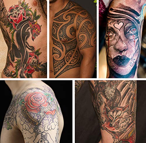 Autdor Tattoo Kit - Пълен комплект на татуировка-на пишеща машина, включително и на татуировка-картечница, 7 Цветни татуировка мастило, салон за татуировки игли, Татуировки-