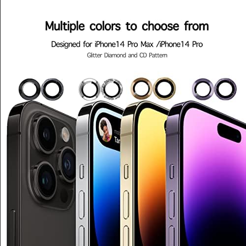 Tomonobu 6 Опаковки със Защитно фолио за обектива на камерата на iPhone 14 Pro Max/Iphone 14 За Защитно фолио за камера от закалено