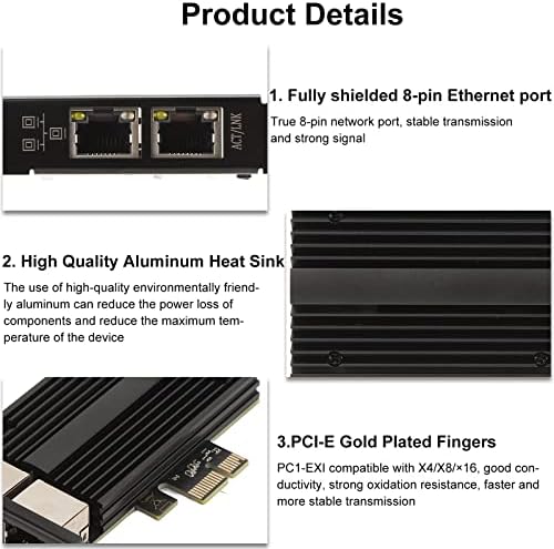 Мрежова карта GOWENIC PCIe, 10/100/1000 Mbps Мрежова карта Gigabit Ethernet PCI Express Мрежовата карта PCIE 2,5 Gbit/s,