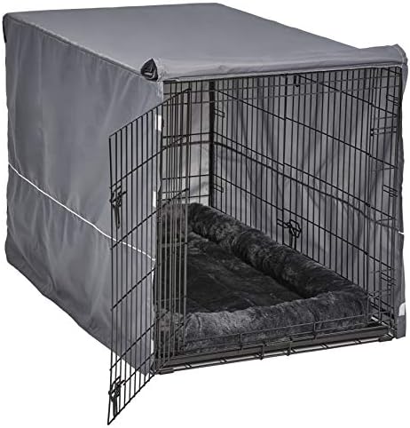 Комплект за кучета New World Double Door включва в себе си един г. две врати и чекмедже, подходящо легло в сиво и сиво