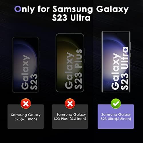 Asstar [2] Защитно фолио за дисплея на Samsung Galaxy S23 Ultra, Подкрепа за отключване на пръстови отпечатъци,