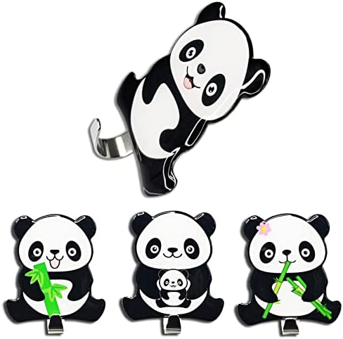 Стенни Закачалки M MORCART Panda Без Пирони, Големи Самозалепващи куки с Гланцова повърхност във формата на Кристали,