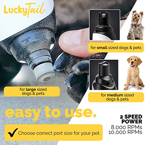 LuckyTail - Острилка за нокти за кучета - За малки и големи кучета - Тиха работа (30-50 db) - Мощен 2-способи