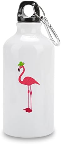 Сладък Спортни Алуминиеви Бутилки Flamingo Преносими спортна Бутилка за Вода с Карабинер и Въртящ се Капак