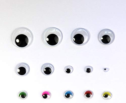 1221 бр., екшън Googly очи, Самозалепващи се, Подвижни Очи (с Различни размери), за да работи, Scrapbooking (Класически и