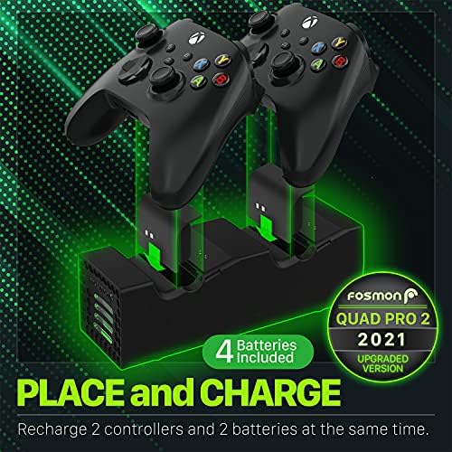 Зарядно устройство за контролер Fosmon Quad PRO 2, съвместимо с контролерите на Xbox Series X / S (не е за Xbox