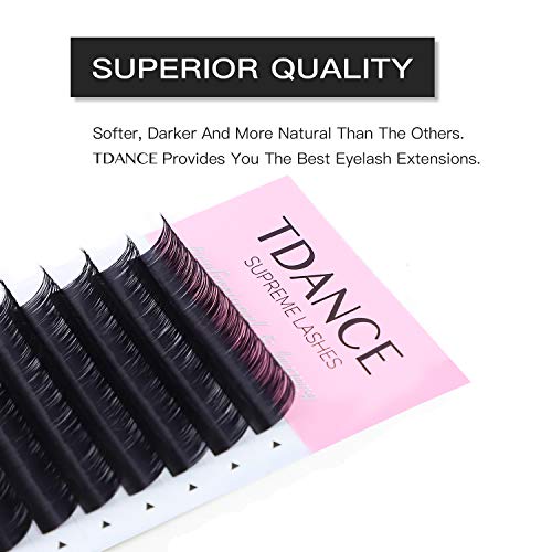 TDANCE Premium CC Curl 0,03 мм Удължаване на миглите Смесено 14-19 мм + Эллипсообразные Плоски Мигли 0,15 C