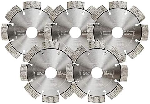 Пильный диск за бетон SHDIATOOL 4 1/2, диамантени сегменти на новия дизайн с 3D-модел за рязане на Гранитни тухли, твърдо като камък, опаковка от 5
