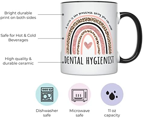 Чаша за зъболекари-хигиенисти YouNique, 11 Грама, Регистрирана Чаша за стоматолози-Хигиенисти за жени, Кафеена