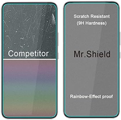 Mr.Щит [3 опаковки] е Предназначен за Samsung Galaxy S22 + 5G / Galaxy S22 Plus 5G [Закалено стъкло] [Японското стъкло твърдост 9H] Защитно фолио за екрана с доживотна заместител