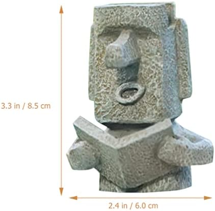 PATKAW Открит Интериор Държач За слънчеви Очила В формата на Носа, Статуята на Монолита Моаи на Великденския Остров, Държач за
