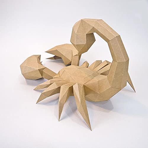WLL-DP Скорпион Креативна Хартиена Скулптура направи си САМ Хартиена Модел на 3D Декорация на Дома, Геометрична Хартия Занаят