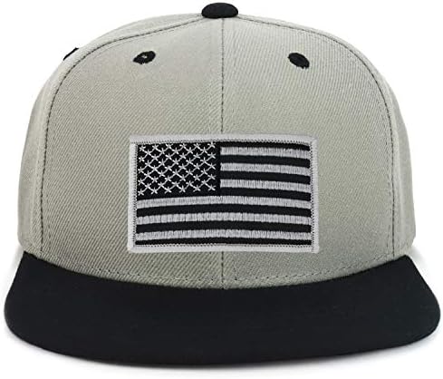 Бейзболна шапка Armycrew Youth Kid ' s Grey с нашивкой под формата на Американски Флаг с Плосък козирка възстановяване на предишното положение 2-Tone