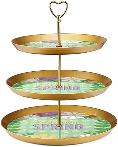 3-Нива Поставка за Кифли, Кула за Кифли, цвете, приветства пролетта, на 3 Нива, Сервировочный Поднос за Тортата,