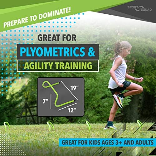 Бягащи пътеки Sport Squad Speed - 7 PVC за тренировка подвижност - Набор от 5 писти - идеален за практикуване на футбол или плиометрическими упражнения - Леко и по-компактно съх