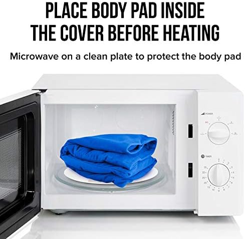 Топло за микровълнова печка, Естествена Влажна Топлинна Терапия, Топъл Компрес-мат с Миещ се Калъф за гърба,