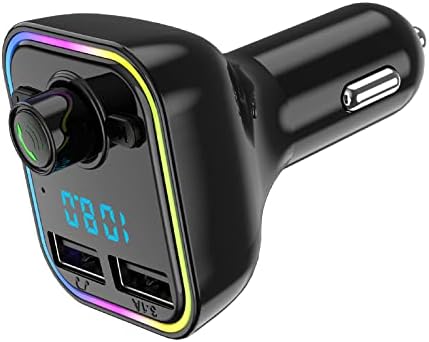 Автомобилен Bluetooth 5,0 Безжични Хендсфри Автомобилен Fm-Предавател, Приемник, Радио Mp3 Адаптер Плейър 2 USB