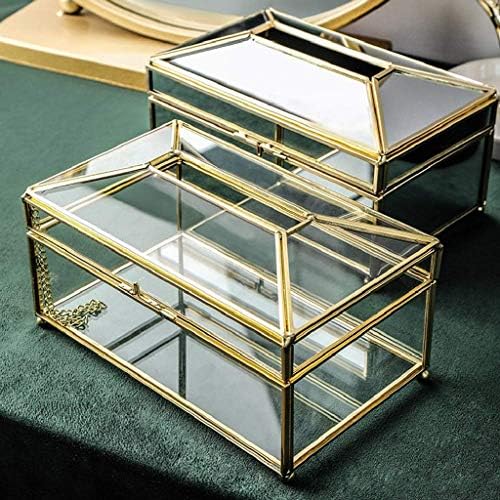 Кутия за салфетки SHYPT Glass - Декоративна Стъклена Кутия За Съхранение на Салфетки, Държач за Кърпички за лице