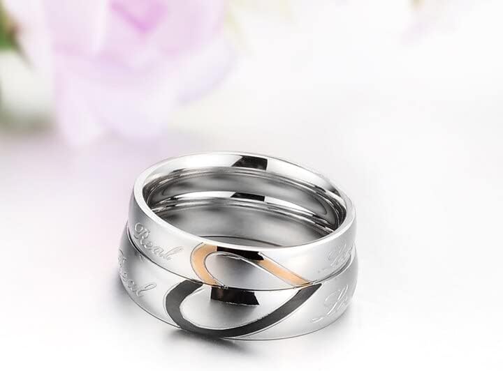 Oyalma Lover ' s Heart Shape 316L Мъжки Женски Венчален пръстен Истинска любов, Годежни пръстени за двойката
