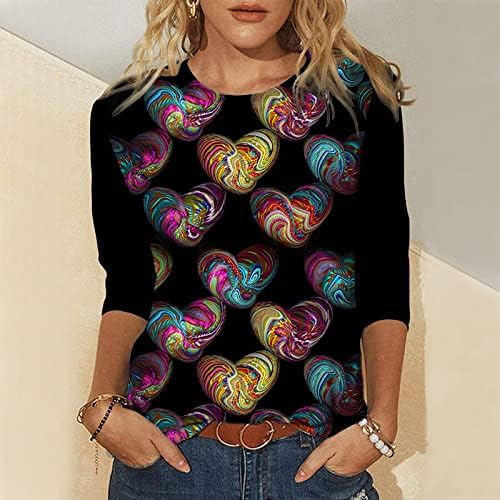 Тениска за Момичета, Дамски Ежедневни Блузи с Забавен Графичен Принтом, Кратък Пуловер с Дълги Ръкави, Класически Основни Тениски,