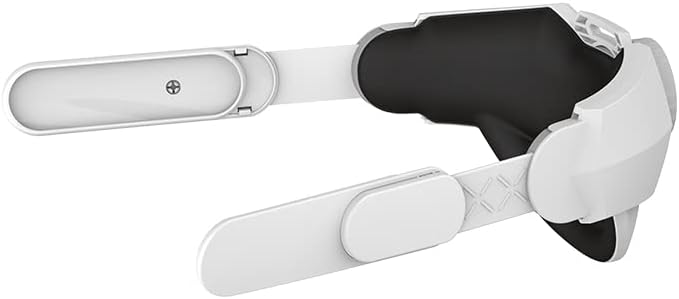 Евтин лента за глава премиум-клас за Oculus Quest 2 VR, улучшающее възможности игри, виртуална реалност, трайно и удобно (Бяло)