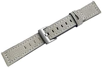 Кожена каишка NICKSTON от сив велур с бели линии, съвместими с каишка за умни часовници на Garmin Approach S12 и