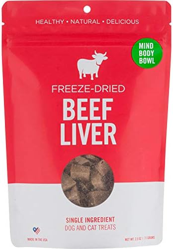 Healthy Spot / Купа за ума и тялото - 2,5 грама Лиофилизиран лакомствата от говеждо месо, черен дроб - Полезни закуски