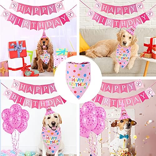 НАЙ-добър избор за парти в чест на рождения Ден на кучето от 16 предмети - Кърпа за рождения Ден на кучето с Шапочкой за рождения Ден на Кучето, шал, Флага, балони и с па