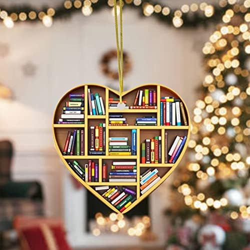 MQSHUHENMY Украса във формата на Сърце за любителите на книги, Декорация във формата на Сърце, Подаръци за любителите