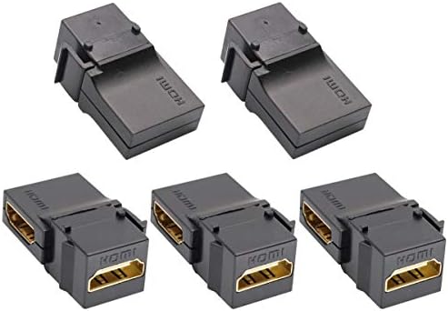 AAOTOKK 90-Градусов Съединител на трапецовидните изкривявания HDMI, Позлатени Правоъгълен конектор HDMI Трапецовидните
