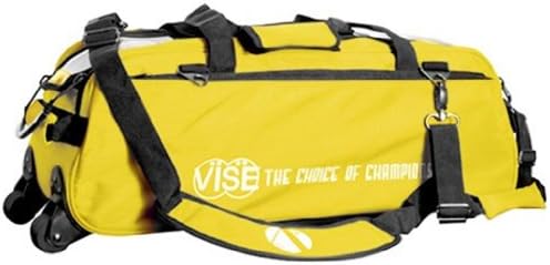 Чанта за боулинг с 3 топки Vise Clear Top Roller за Боулинг - Жълт /Черен