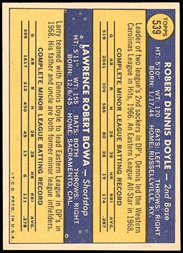 1970 Topps 539 Начинаещи Филис Лари Боуа /Дени Дойл Филаделфия Филис (Бейзболна картичка) NM + Филис