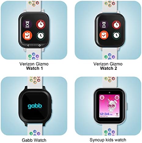 Преливащи се цветове въжета за смяна на каишка съвместими детски часа SyncUp, Меки Дишащи Силиконови Каишки за часовници, Съвместими с детски часовник T-Mobile SyncUp за мом?
