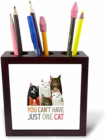 3dRose Смешни котки - У вас не може да бъде само от една котка. Подарък за котки. - Притежателите на дръжки за плочки (ph-370874-1)