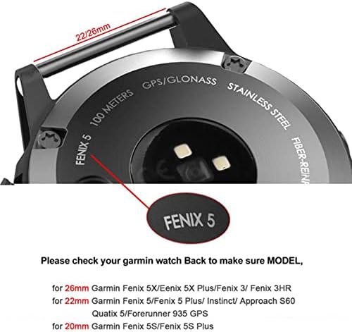 SAAWEE 22-26 мм Быстросъемный Найлонов Каишка за часовник Каишка за смарт часовници на Garmin Fenix 6X6 Pro Easy Fit Лента