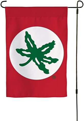 Градински флаг Университет на щата Охайо, банер OSU Buckeyes от полиестер (дизайн K)