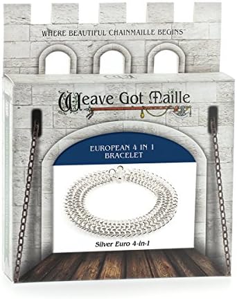 Тъкане на Got Maille Европейския Комплект Гривни-Доставка 4 в 1, Сребрист