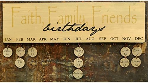 Колекция Hearthside Календар На Рождения Ден На Приятелите На Семейството Фейт - Златен