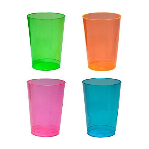 Party Essentials N92529 Ярки Пластмасови Чаши за партита, с капацитет 9 грама, неоново розово (опаковка от 500 броя)